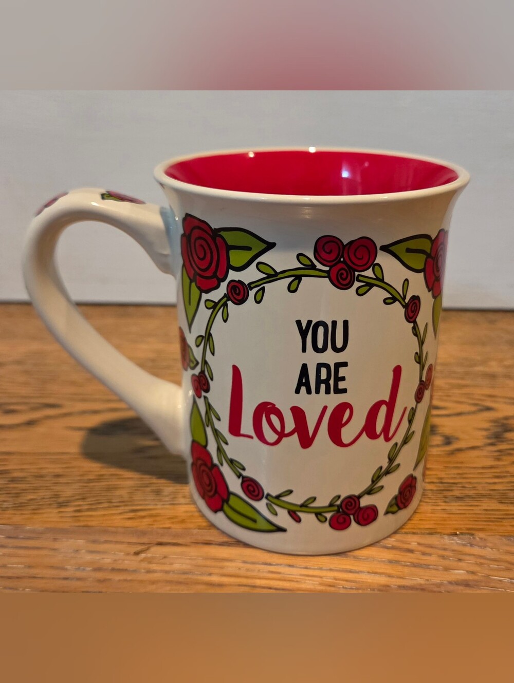 Our Name Is Mud - Coffee Mug - 16 Oz - Rose Petal Design - "Nana - You Are Loved
